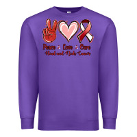 Purple peace love cure head and neck cancer Premium Sweatshirt - Jasminsmagicworld