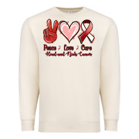 Sandshell peace love cure head and neck cancer Premium Sweatshirt - Jasminsmagicworld