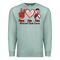 Seafoam peace love cure head and neck cancer Premium Sweatshirt - Jasminsmagicworld