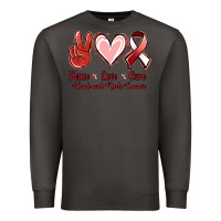Smoke peace love cure head and neck cancer Premium Sweatshirt - Jasminsmagicworld