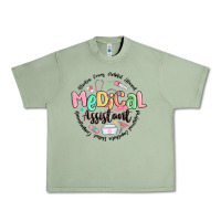 Oil Green medical assistant nurse Urban Heavy Tee - MaliasSmallBusiness