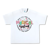 White medical assistant nurse Urban Heavy Tee - MaliasSmallBusiness