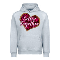 Heather Grey better together Urban Hoodie - NancyCooperArtShop