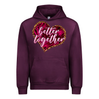 Mauve Wine better together Urban Hoodie - NancyCooperArtShop