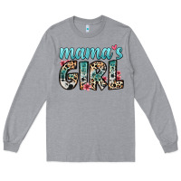 Heather Grey mama s girl Long Sleeve Tee - Zillion Design Studio