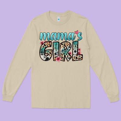 Mama S Girl Long Sleeve Tee Designed By Zillion Design Studio