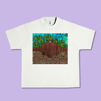 Custom Cactus And Sunflowers Leopard Turquoise Urban Heavy Tee Designed By Artiststas
