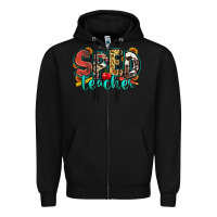 Black special education teacher Zipper Hoodie - Zillion Design Studio
