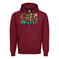 Burgundy special education teacher Zipper Hoodie - Zillion Design Studio