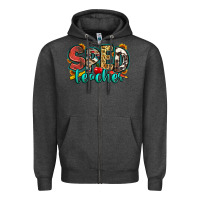 Charcoal Heather special education teacher Zipper Hoodie - Zillion Design Studio