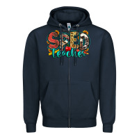 Navy special education teacher Zipper Hoodie - Zillion Design Studio