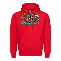 Red special education teacher Zipper Hoodie - Zillion Design Studio