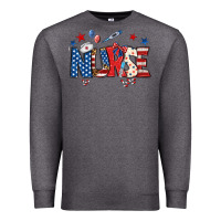 Charcoal Heather american nurse Premium Sweatshirt - BundleAndBundleShop