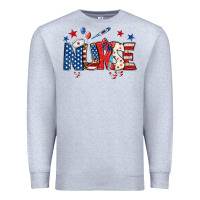 Heather Grey american nurse Premium Sweatshirt - BundleAndBundleShop