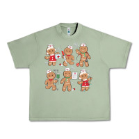 Oil Green nurse gingerbread Urban Heavy Tee - MaliasSmallBusiness