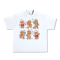 White nurse gingerbread Urban Heavy Tee - MaliasSmallBusiness
