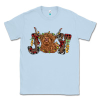 Dusty Blue joy highland cow Classic Tee - RanaPortraitStore