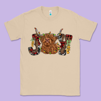 Joy Highland Cow Classic Tee Designed By Ranaportraitstore