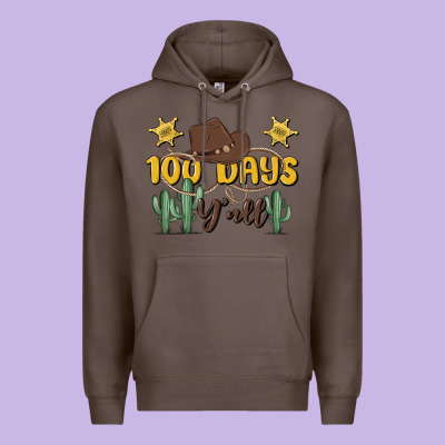 100 Days Y'all Premium Hoodie Designed By Maliassmallbusiness