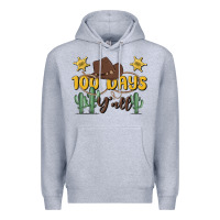 Heather Grey 100 days y'all Premium Hoodie - MaliasSmallBusiness