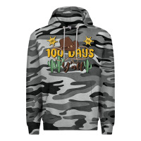 Slate Camo 100 days y'all Premium Hoodie - MaliasSmallBusiness