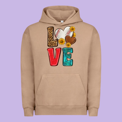 Western Love Baseball Urban Hoodie Designed By Nancycooperartshop
