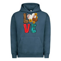 Pigment Midnight Navy western love baseball Urban Hoodie - NancyCooperArtShop