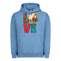 Pigment Pebble Blue western love baseball Urban Hoodie - NancyCooperArtShop