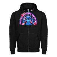 Black stitch rainbow Zipper Hoodie - Zillion Design Studio