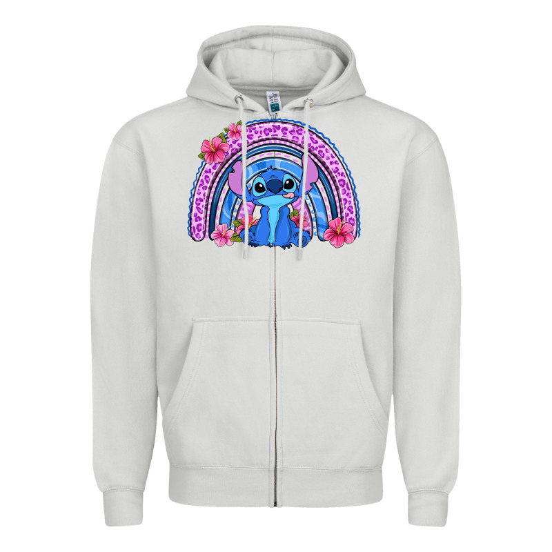Stitch Rainbow Zipper Hoodie by Zillion Design Studio | Teevron