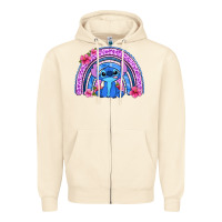 Sandshell stitch rainbow Zipper Hoodie - Zillion Design Studio