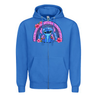 True Royal stitch rainbow Zipper Hoodie - Zillion Design Studio