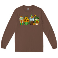 Chestnut sunflowers coffee cups Long Sleeve Tee - AdoDesignShop
