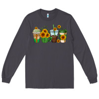 Smoke sunflowers coffee cups Long Sleeve Tee - AdoDesignShop