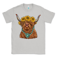 Moon Dust highland cow with sunflower and gemstone Classic Tee - RanaPortraitStore