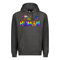 Charcoal Heather we are all human Premium Hoodie - MaliasSmallBusiness