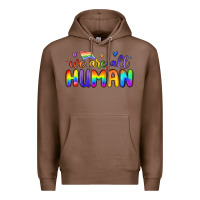 Chestnut we are all human Premium Hoodie - MaliasSmallBusiness