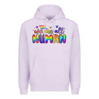 Lilac we are all human Premium Hoodie - MaliasSmallBusiness