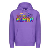 Purple we are all human Premium Hoodie - MaliasSmallBusiness