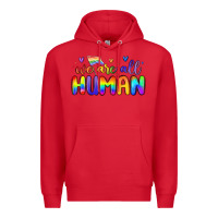 Red we are all human Premium Hoodie - MaliasSmallBusiness