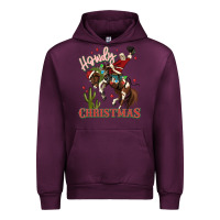 Mauve Wine howdy christmas cowboy santa Urban Hoodie - MaliasSmallBusiness