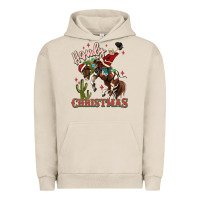 Pigment French Oak howdy christmas cowboy santa Urban Hoodie - MaliasSmallBusiness