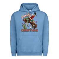 Pigment Pebble Blue howdy christmas cowboy santa Urban Hoodie - MaliasSmallBusiness