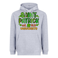 Heather Grey saint patrick university Heavyweight Hoodie - Artiststas