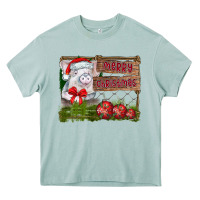 Arona merry Christmas pig Heavy Core Tee - CowhideDigitalArt