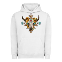 Pigment Lunar Rock bull skull with aztec sunflower leopard Urban Hoodie - MaliasSmallBusiness