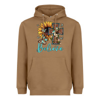 Toasted Coconut believe leopard cross sunflower butterfly Heavyweight Hoodie - JahusDesignShop