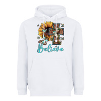 White believe leopard cross sunflower butterfly Heavyweight Hoodie - JahusDesignShop