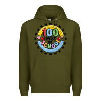 Army Green 100 days of school Premium Hoodie - MaliasSmallBusiness