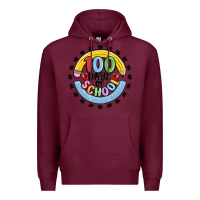 Burgundy 100 days of school Premium Hoodie - MaliasSmallBusiness